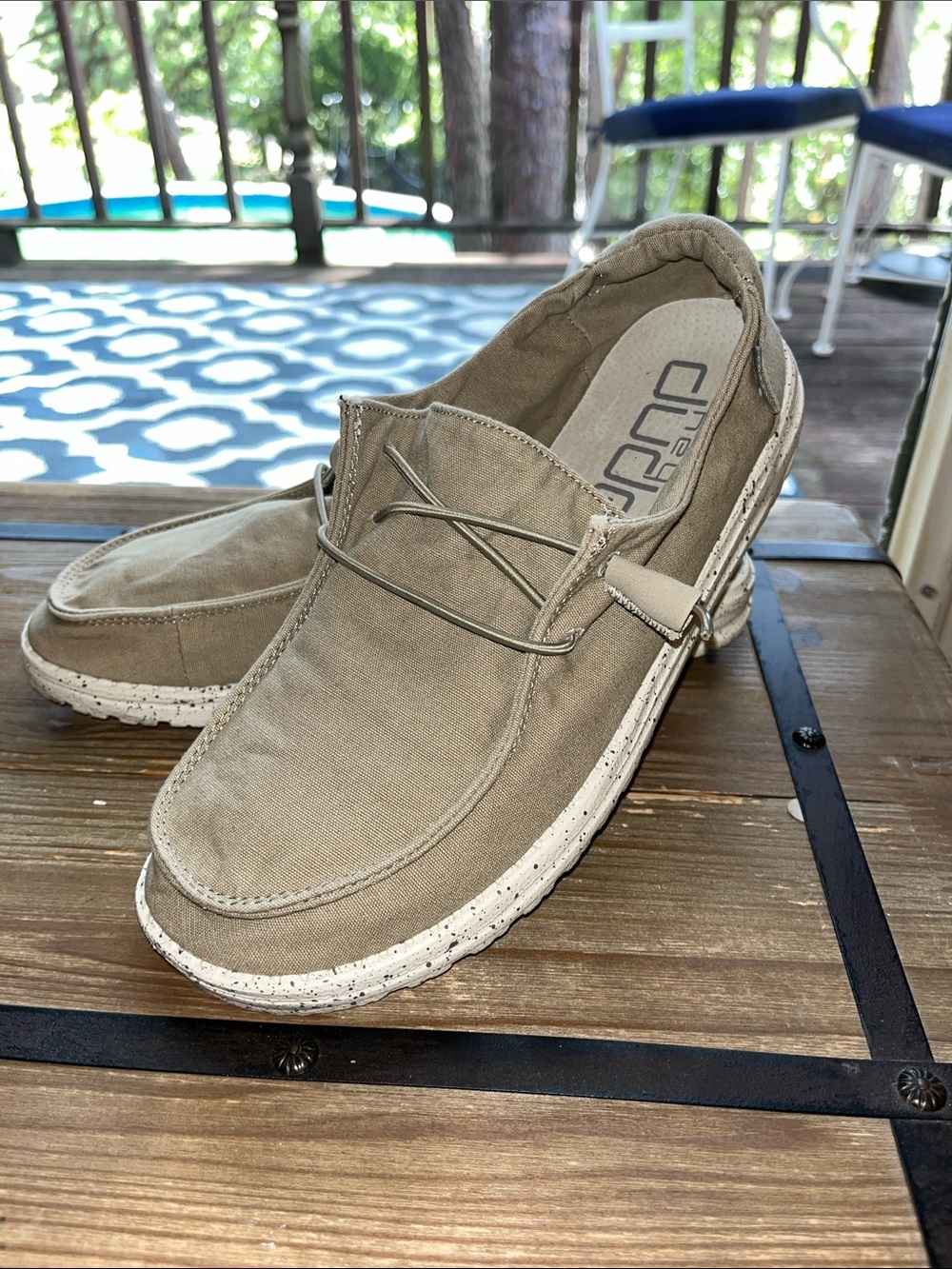 Hey Dude Women’s Wally Canvas Slip-Ons in Taupe